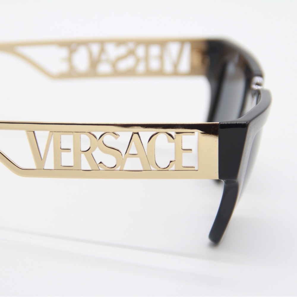 NEW VERSACE WOMEN’S SUNGLASSES VE4431 GB1/87 EYEWEAR VERSACE MOD 4431 BLACK - Picture 8 of 13